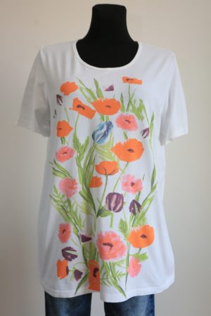 Bavlnené kvetinové tričko